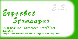 erzsebet strasszer business card
